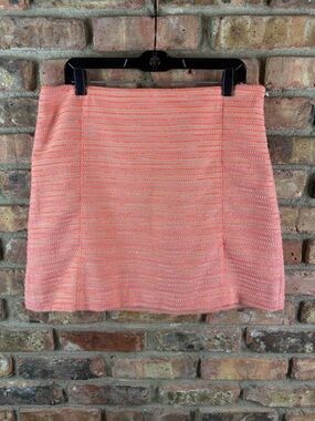 LOFT Pink Tweed Mini Skirt